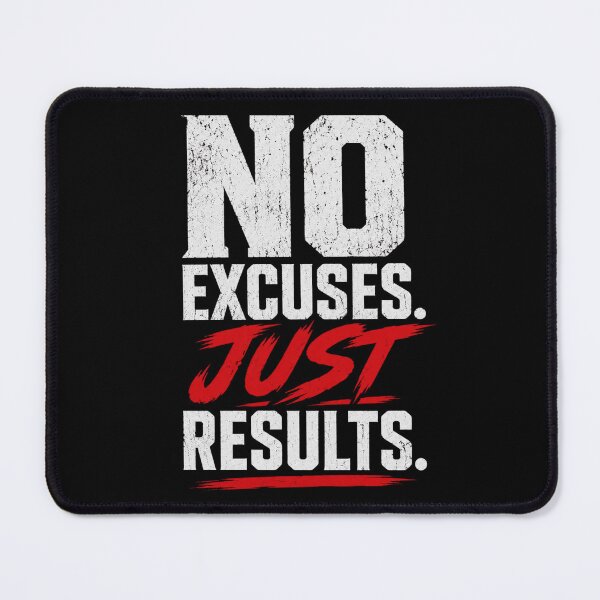 Item preview, No Excuses Just Results Motivational Gym T-Shirt Streetwear Design designed and sold by tupuedesmas.
