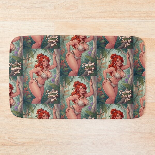 Item preview, Jungle Pinup Redhead Not Tamed Yet designed and sold by HappyOops.