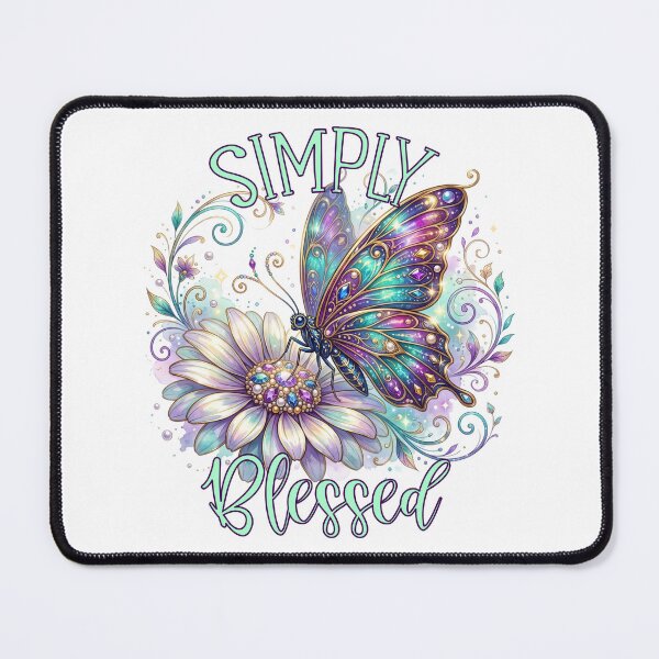 Item preview, Simply Blessed Beautiful Jewel like Butterfly and Flower with jewel center Christian  designed and sold by Lori Richardson.