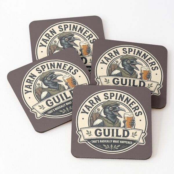 Item preview, Yarn Spinners Guild T-Shirt - That's Basically What Happened Magpie Vintage Badge Logo Design  designed and sold by Halejo68.