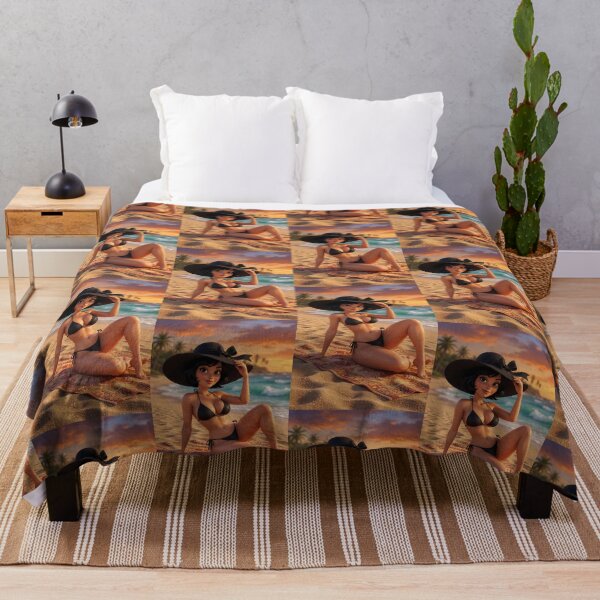 Item preview, 3D Voluptuous Beach Pinup Sunset designed and sold by HappyOops.