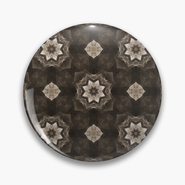 Item preview, Cottage Patchwork Star Mandala Pattern in Chocolate Brown designed and sold by Artistestella.