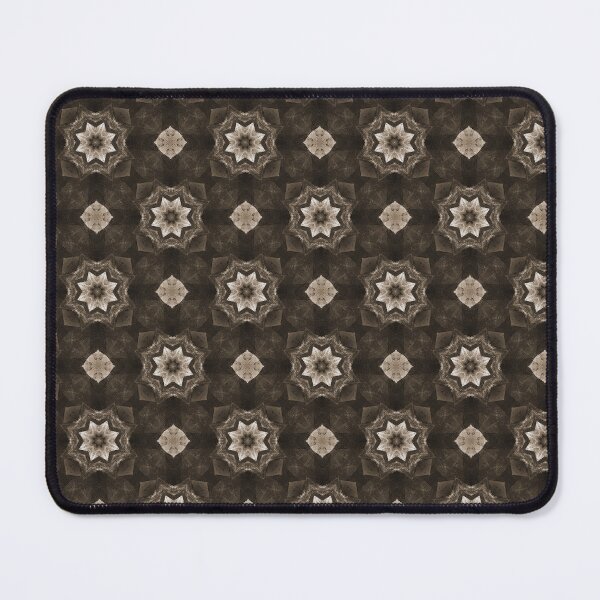 Item preview, Cottage Patchwork Star Mandala Pattern in Chocolate Brown designed and sold by Artistestella.