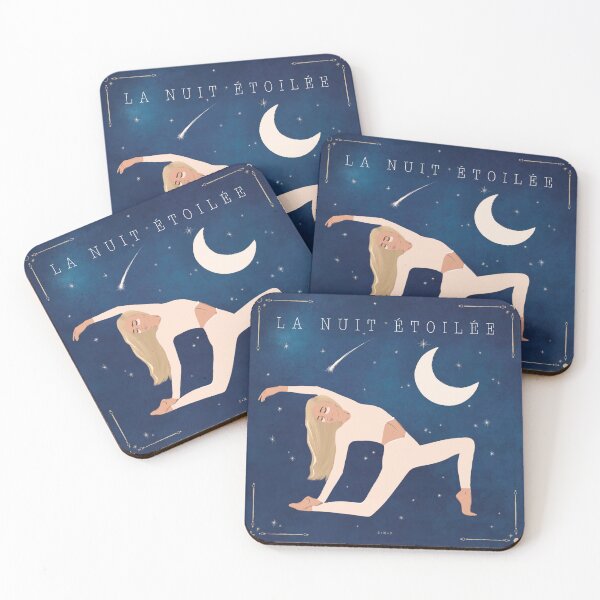 Item preview, Starry Night Yoga In Beige designed and sold by zmp-art.