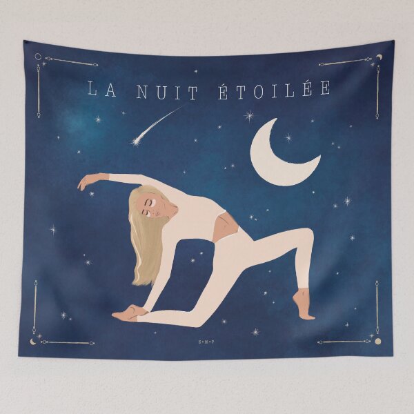 Item preview, Starry Night Yoga In Beige designed and sold by zmp-art.