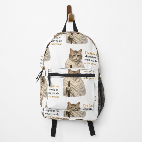 Item preview, Gandhi Inspired Cat Quote Art – The Future Depends on What We Do in the Present designed and sold by Donsean22.
