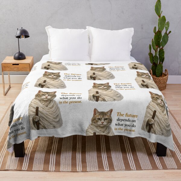 Item preview, Gandhi Inspired Cat Quote Art – The Future Depends on What We Do in the Present designed and sold by Donsean22.