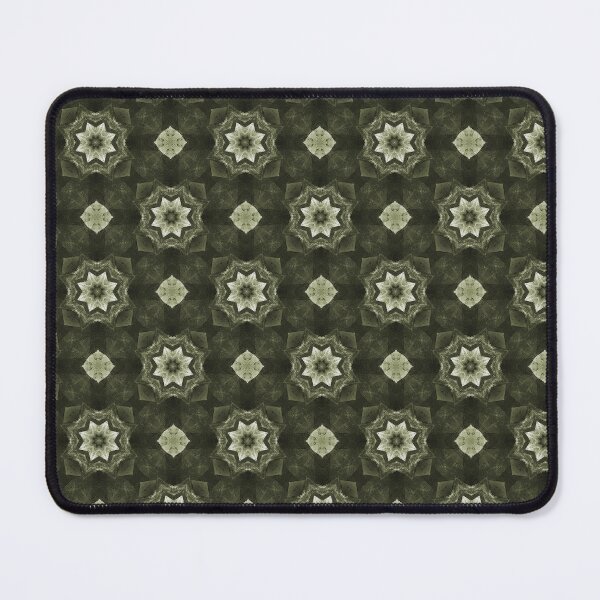 Item preview, Cottage Patchwork Star Mandala Pattern in Grass Green designed and sold by Artistestella.