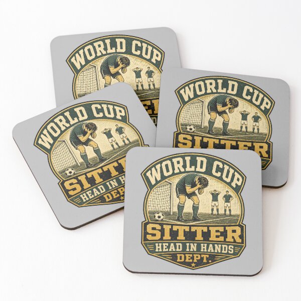 Item preview, World Cup Sitter Head In Hands Soccer Miss Badge designed and sold by POD DYNASTY.
