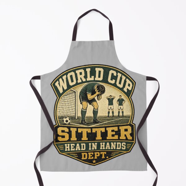 Item preview, World Cup Sitter Head In Hands Soccer Miss Badge designed and sold by POD DYNASTY | Original Print On Demand T-Shirt Graphics.
