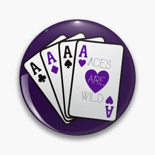 Item preview, Aces Are Wild card fan (white/black/purple) designed and sold by Galaxy Creations.