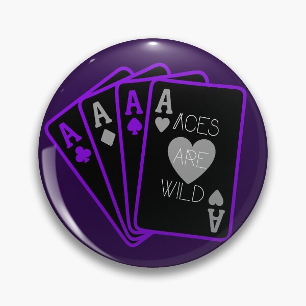 Item preview, Aces Are Wild card fan (black/purple/gray) designed and sold by Galaxy Creations.