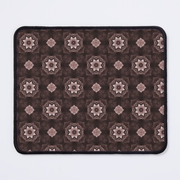 Item preview, Cottage Patchwork Star Mandala Pattern in Reddish Brown designed and sold by Artistestella.