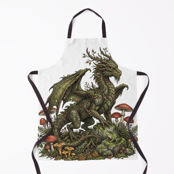 Item preview, Goblincore Mushroom Forest Dragon with Cute Frog designed and sold by Retro Mood Co.