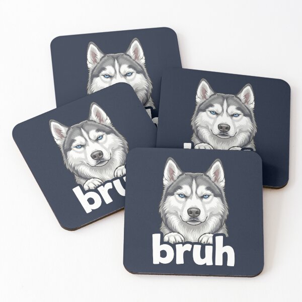 Item preview, Siberian Husky Bruh Funny Dog Lover Meme Drama Art Tee designed and sold by ChinkyCat Official.