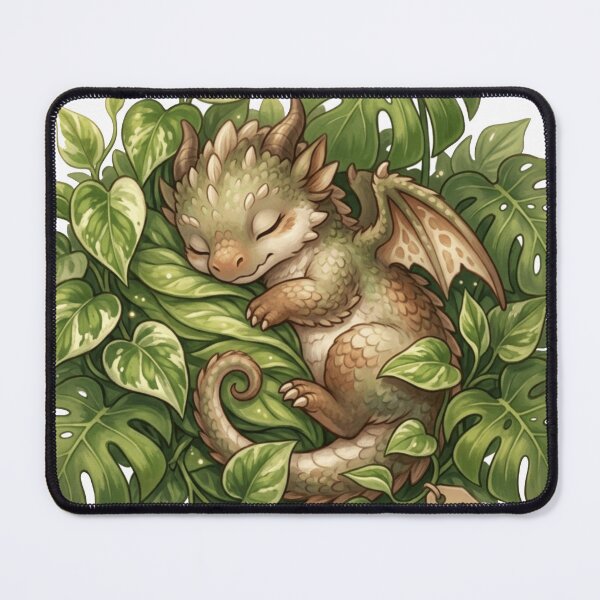 Item preview, Sleepy Botanical Dragon - Cute Plant Mom Forestcore designed and sold by Retro Mood Co.