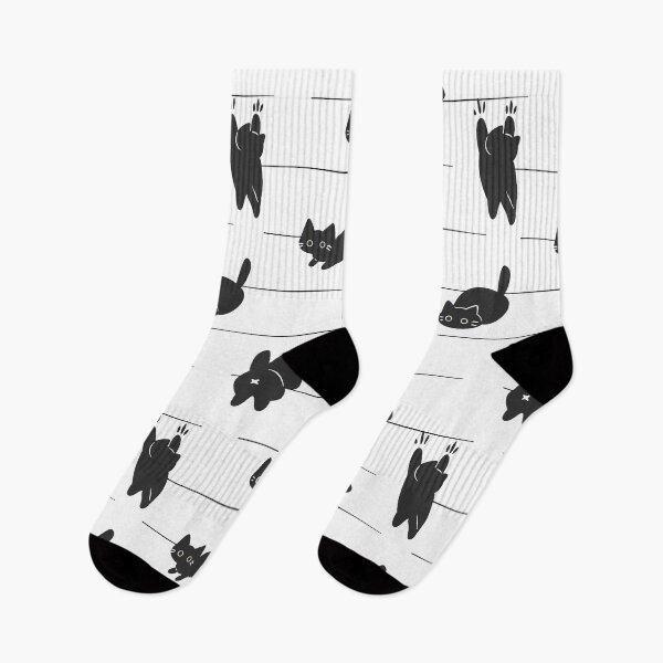 Item preview, Black Cat Walking the Line designed and sold by DelicateBalance.