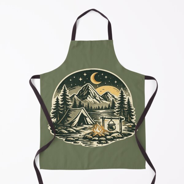 Item preview, Vintage Camping Mountain Night Scene designed and sold by Corvoria.