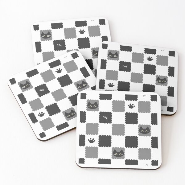 Item preview, Black Cat Checker Board designed and sold by DelicateBalance.