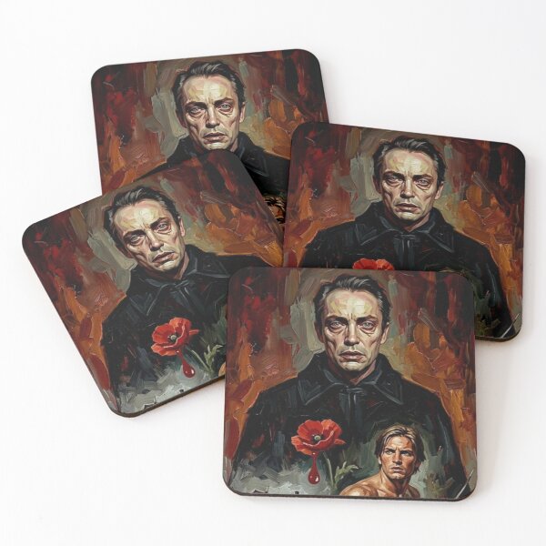 Item preview, The Count’s Desperate Thirst – Blood for Dracula Fine Art Print designed and sold by Art's Diner.
