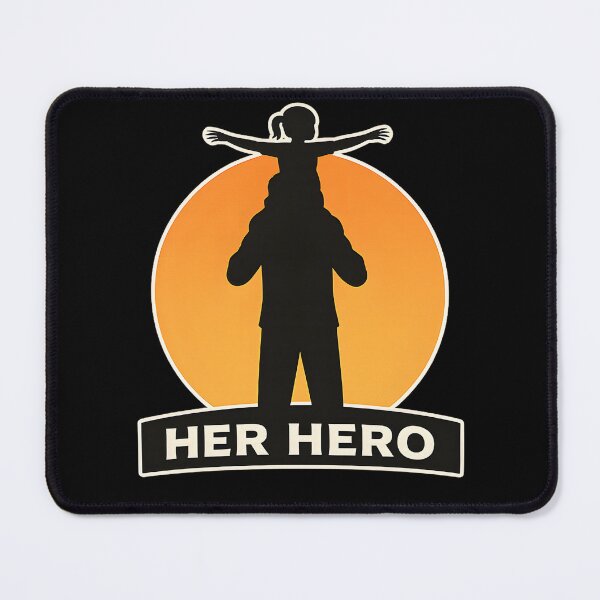 Item preview, Her Hero Father Daughter Silhouette Design designed and sold by CreativeMindsetLab.