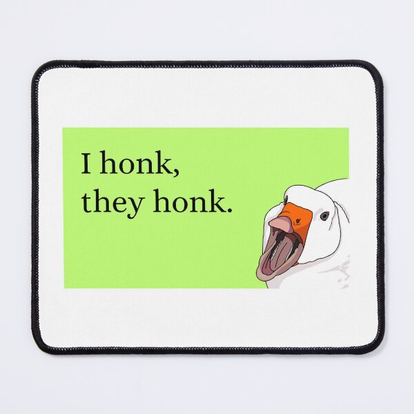 Item preview, “I Honk, They Honk” Yelling Goose v.1 Green designed and sold by HipGrandma.