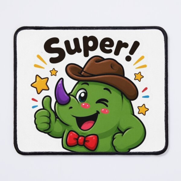Item preview, Super Triceracorn Thumbs Up Cute Cowboy Dinosaur designed and sold by ZazuCo.