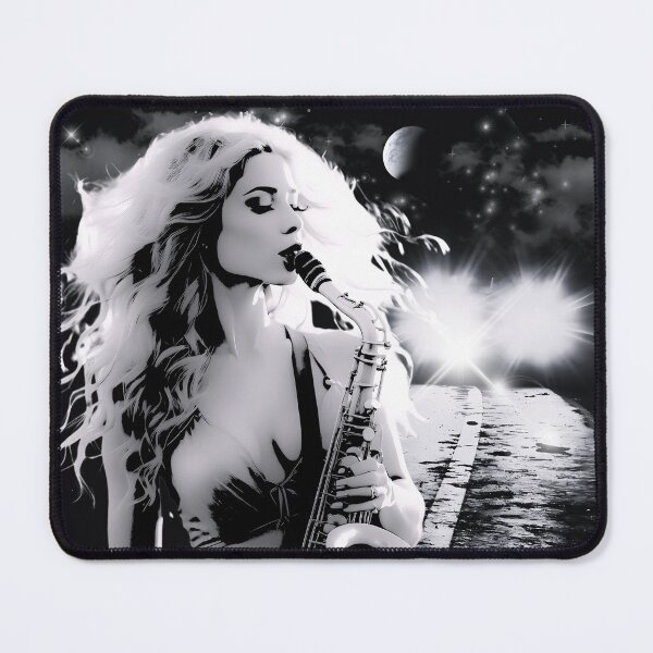 Item preview, Jazz Noir Saxophone Player Music Poster designed and sold by AXENT Designs.