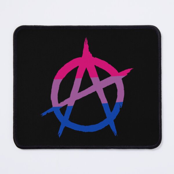 Item preview, Bisexual Flag Anarchy Logo designed and sold by LikeAHurricane.