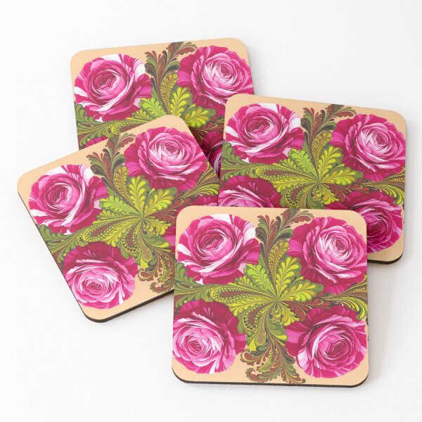 Item preview, Zhostovo Rose Folk Painting designed and sold by PixorStudio.