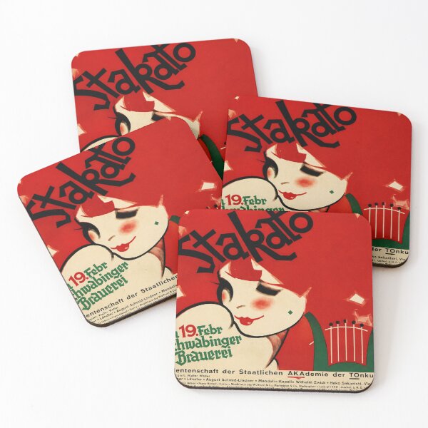 Item preview, Stakato by Ludwig Hohlwein - Art Deco Poster Red Haired Woman Illustration for Vintage Glamour Lover designed and sold by RickE.
