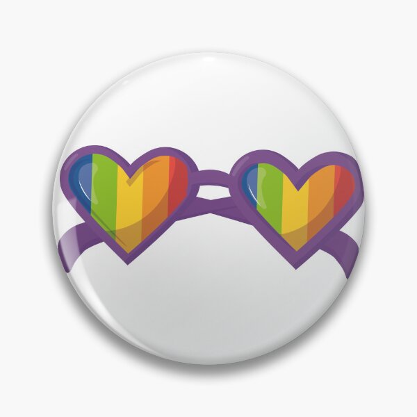 Item preview, Rainbow Heart Sunglasses – Pride Vision LGBTQ+ Design designed and sold by Lunatik Cat.