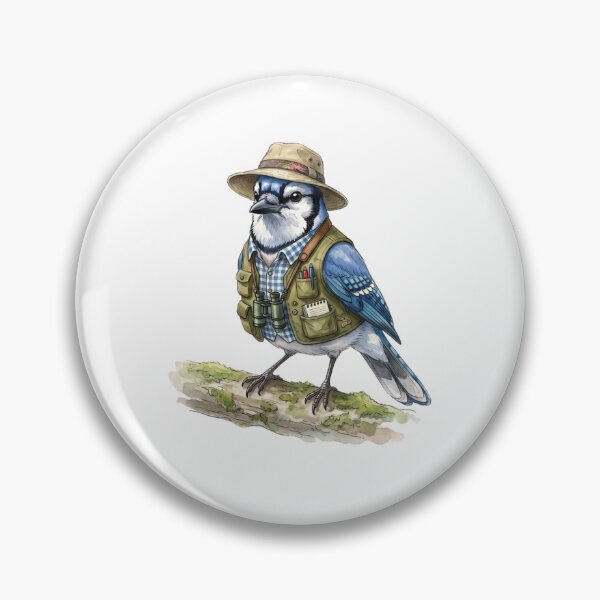 Item preview, Bird Nerd Blue Jay - Cute Watercolor Birdwatching designed and sold by Ink & Void Co..