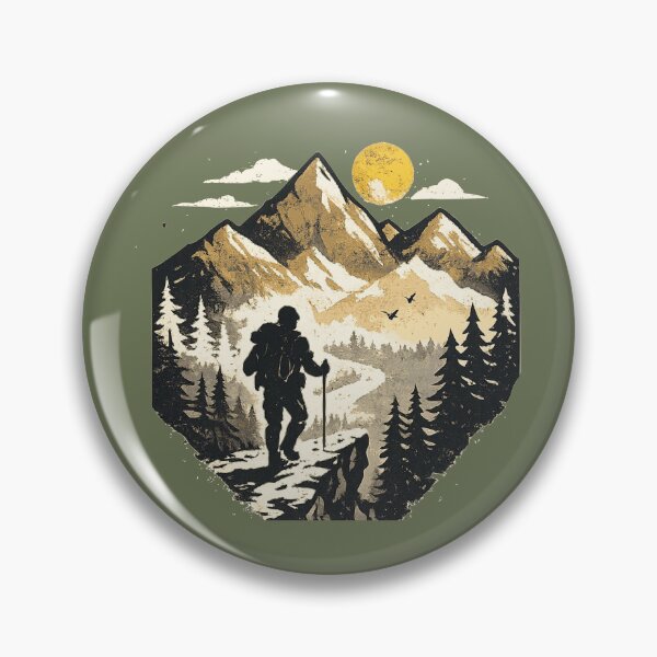 Item preview, Mountain Hiking Sunset Backpacker designed and sold by Corvoria.