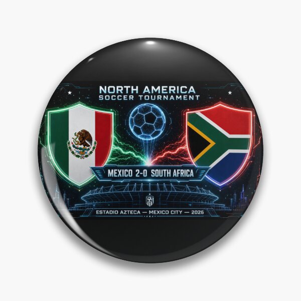 Item preview, Mexico vs South Africa Soccer Match Neon Artwork designed and sold by BrickByDream.