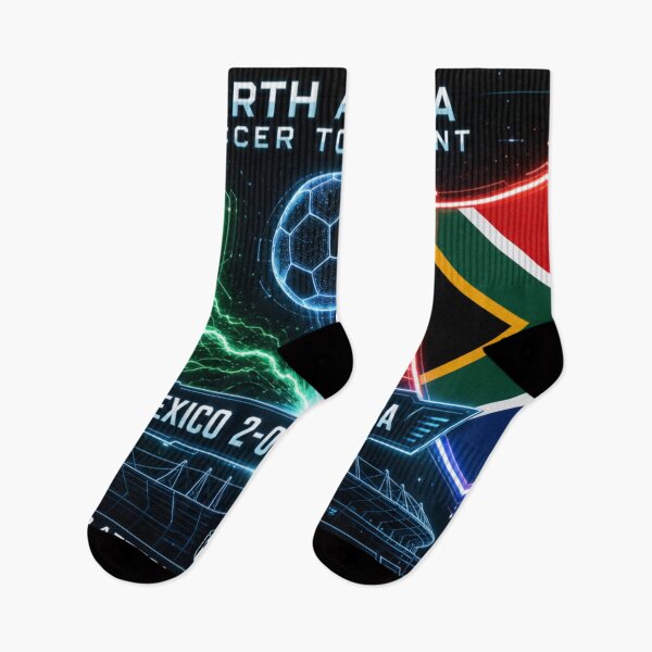 Item preview, Mexico vs South Africa Soccer Match Neon Artwork designed and sold by BrickByDream.
