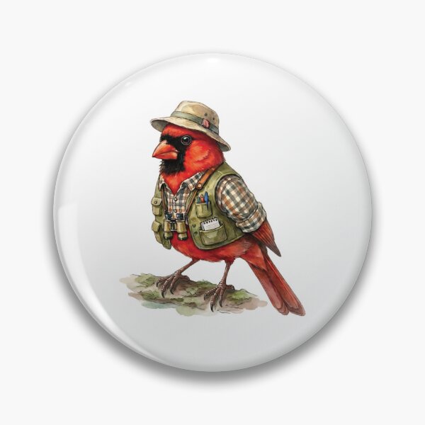 Item preview, Bird Nerd Cardinal - Cute Watercolor Birdwatching designed and sold by Ink & Void Co..