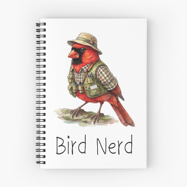 Item preview, Bird Nerd Cardinal - Cute Watercolor Birdwatching designed and sold by Ink & Void Co..