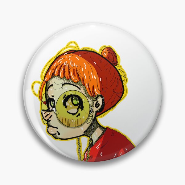 Item preview, Orange Hair Anime Girl Aesthetic Expressionless Girl Illustration designed and sold by Yuki80.
