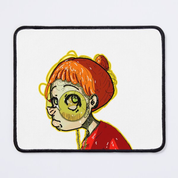 Item preview, Orange Hair Anime Girl Aesthetic Expressionless Girl Illustration designed and sold by Yuki80.