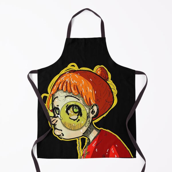 Item preview, Orange Hair Anime Girl Aesthetic Expressionless Girl Illustration designed and sold by Yuki80.