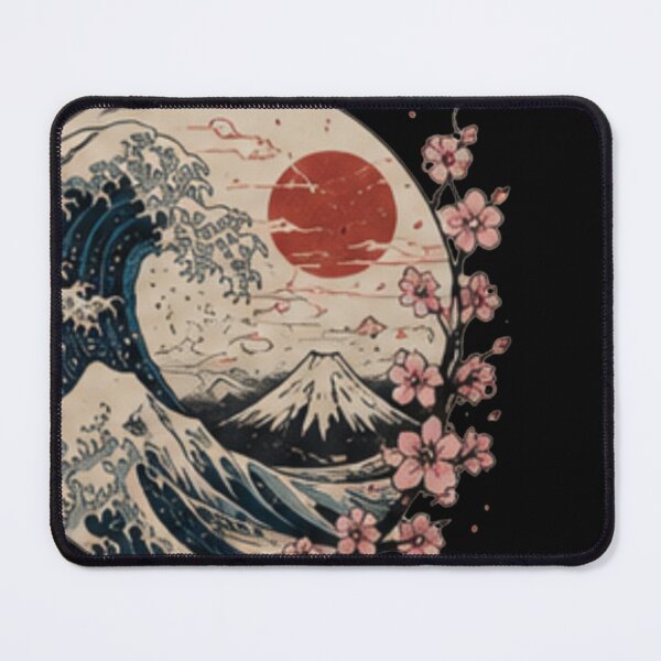 Item preview, Crimson Sunrise Over the Great Wave designed and sold by Desingalejandro.
