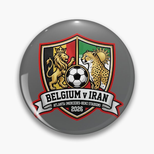 Item preview, Belgium vs Iran Atlanta 2026 Proud International Soccer Emblem designed and sold by Pride Emblem Prints.