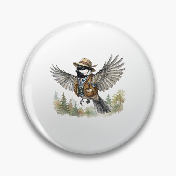 Item preview, Bird Nerd Chickadee - Cute Watercolor Birdwatching designed and sold by Ink & Void Co..