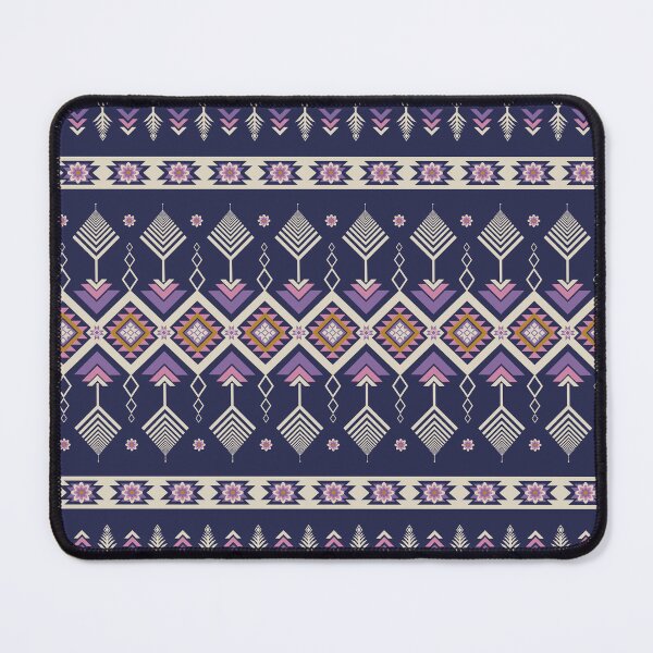 Item preview, Ethnic Aztec Geometric Seamless Pattern Navy Purple Mauve Tribal Folk designed and sold by PSA2543.