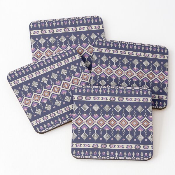 Item preview, Ethnic Aztec Geometric Seamless Pattern Navy Purple Mauve Tribal Folk designed and sold by PSA2543.