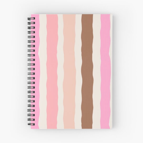 Item preview, Hand Drawn Pink and Brown Wavy Stripe Pattern designed and sold by SweetLilith.