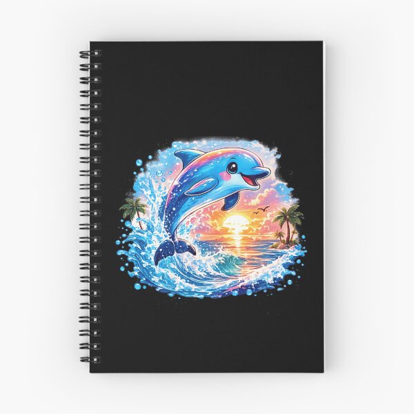 Item preview, Cute Dolphin Sunset Coastal Marine Seaside Life Beach Art designed and sold by MagicSD Designs.