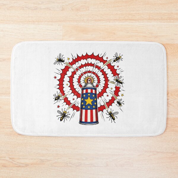 Item preview, Patriotic Cartoon Bug Spray 4th of July Comic Pop designed and sold by chattsuede.