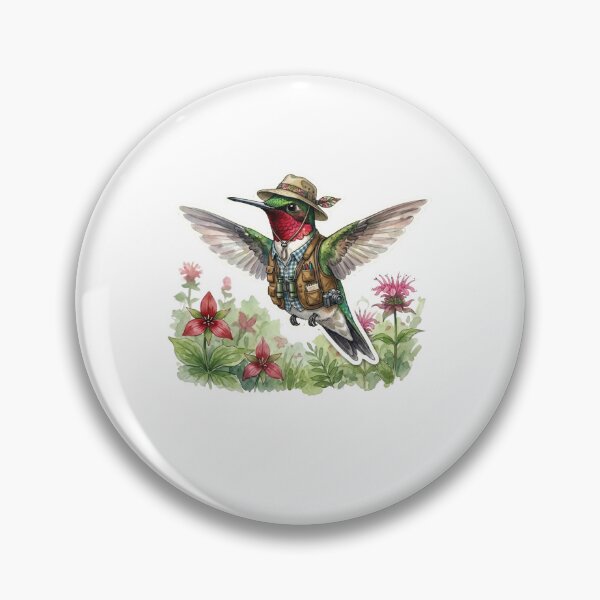 Item preview, Bird Nerd Hummingbird - Cute Watercolor Birdwatching designed and sold by Ink & Void Co..
